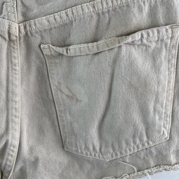 Citizens of Humanity Annabelle Beige Cut Off Shorts Mid-Rise Button-Fly Size 25 - Picture 5 of 10
